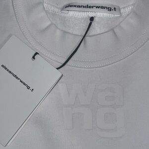 Alexander Wang White Crew Sweatshirt with Puff Paint Logo